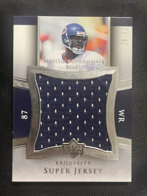 Mushin Muhammad 2005 NFL Silver Exquisite Super Jersey Patch Bears 26/50