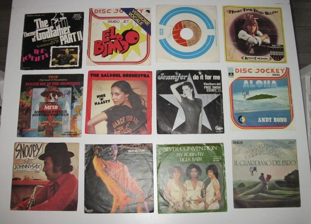 LOTTO 36 DISCHI VINILE 45 GIRI leggi descrizione