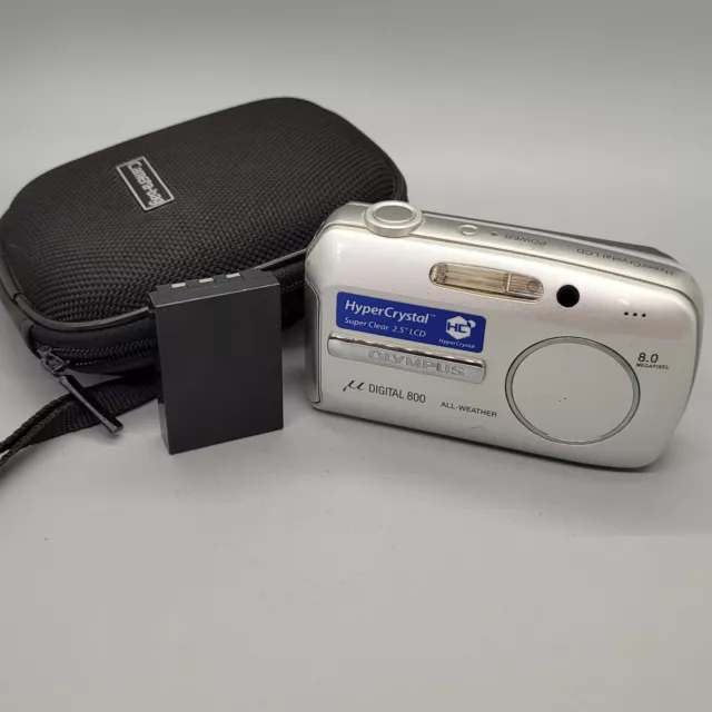 Olympus Mju 800 8.0MP Compact Digital Camera Silver Tested