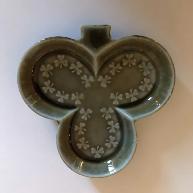 Vintage Wade  Irish Coarmagh 3 Leaf Clover Shamrock Trinket Dish Ireland