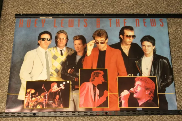Huey Lewis and the News Rare Vintage 1984 Promo Poster 36x24 80s Retro Pop Rock