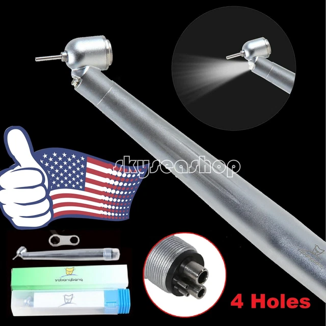 NSK Style LED E-generator Dental Surgical 45 Degree Handpiece 4 Holes 45° Angle