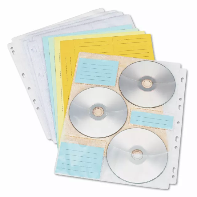 Innovera Two-Sided CD/DVD Pages for Three-Ring Binder 10/Pack 39301