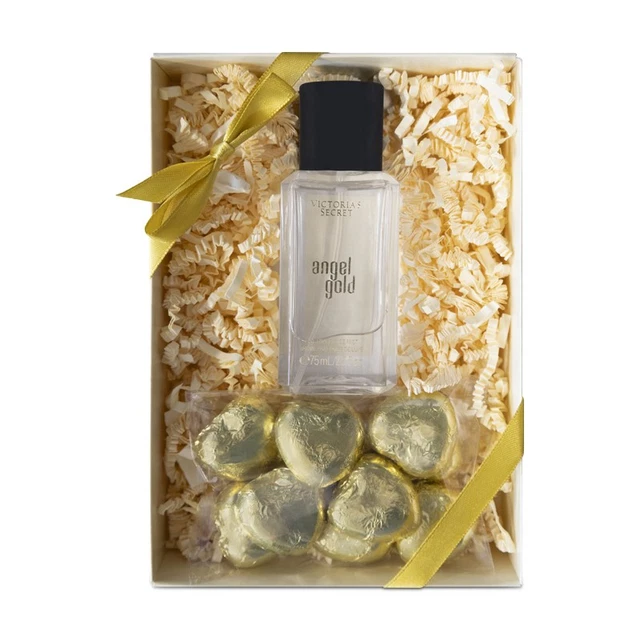 BRUMA DE FRAGANCIA Victoria's Secret Angel Gold 75 ml y corazones