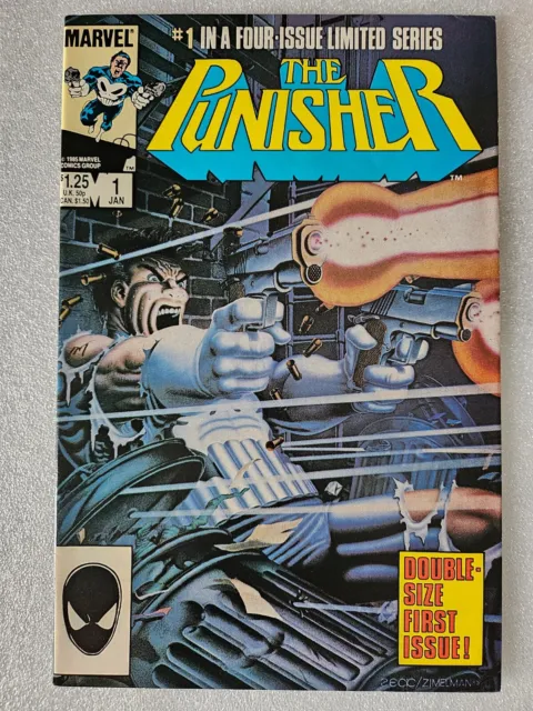 The Punisher #1 1986 VF/NM Direct Ed (1ST SOLO PUNISHER SERIES) Marvel Comics.