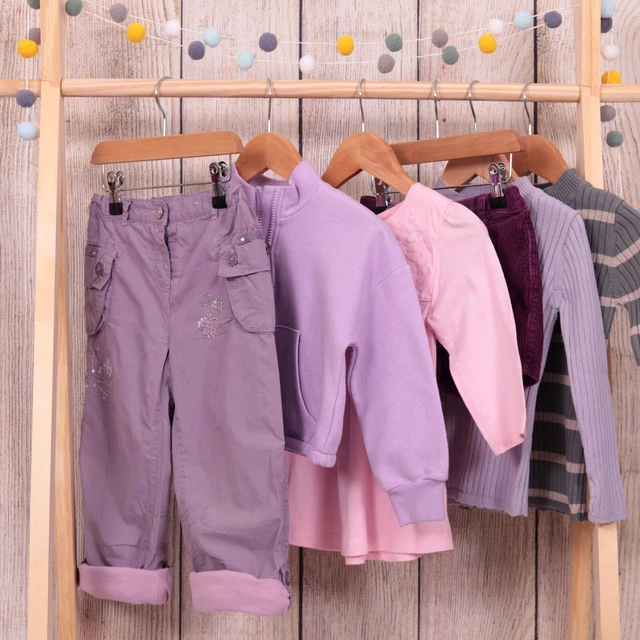 Pacchetto abito in scatola bambina 4-5 anni lilla rosa NEXT TU ecc combinazione P&P #0331