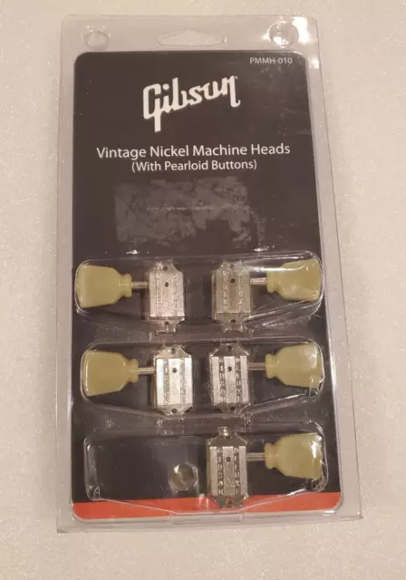 Gibson Les Paul Tuners Set Kluson Deluxe Nickel Pearloid Green Guitar Parts SG