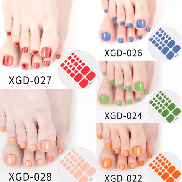 22 adesivi unghie autoadesivi involucri completamente coprenti nail art-1