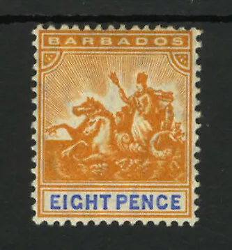 M4181 Barbados 1905 SG142 - 8d orange & ultramarine