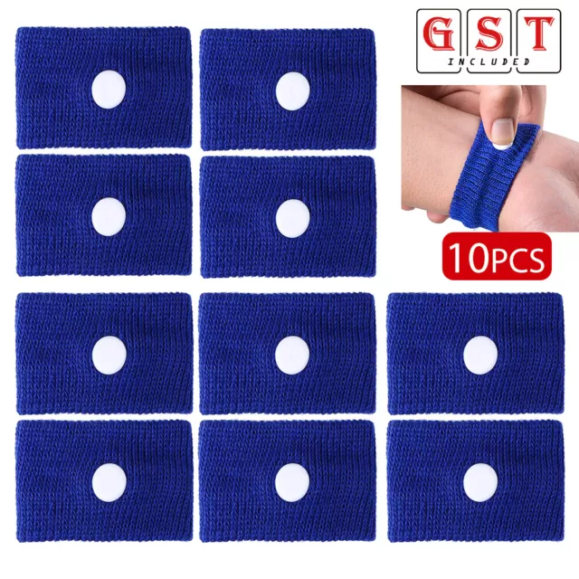 10 Pc Anti Nausea Wristbands Travel Sick Bands Motion Plane Sea Car Sickness