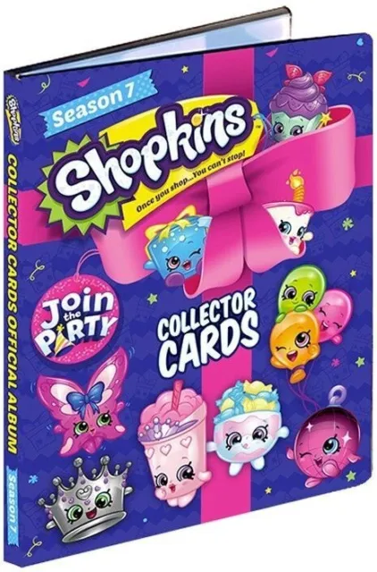New Shopkins Season 7 Collector Cards Starter Pack (Album + 2 Card Packs)