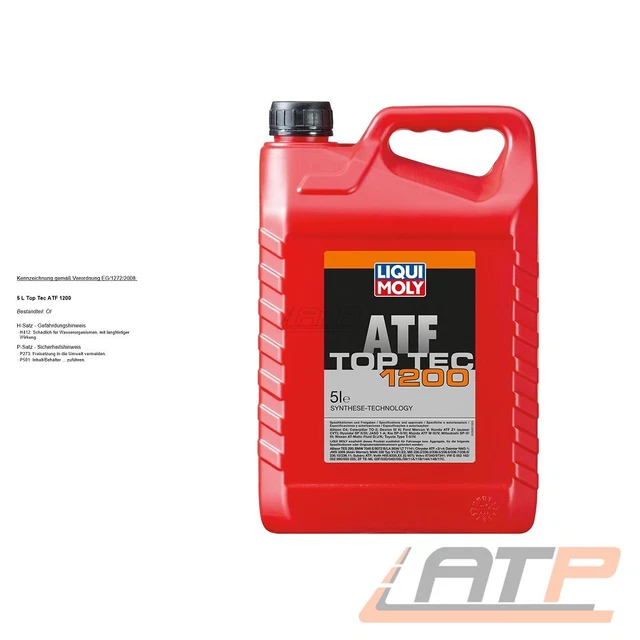 5 Litri Liqui Moly Top Tec Atf 1200 Olio Cambio Automatico Olio Cambio 32054051