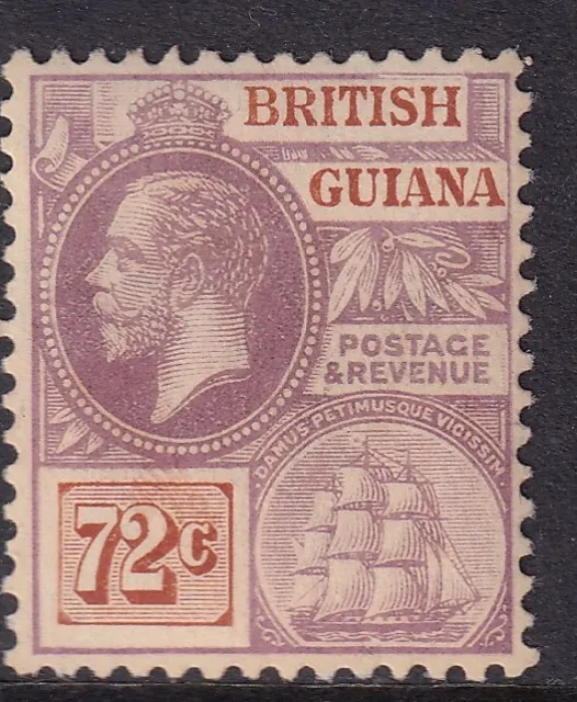 BRITISH GUIANA 1921-27 1923 KGV SG281 72c Mounted mint