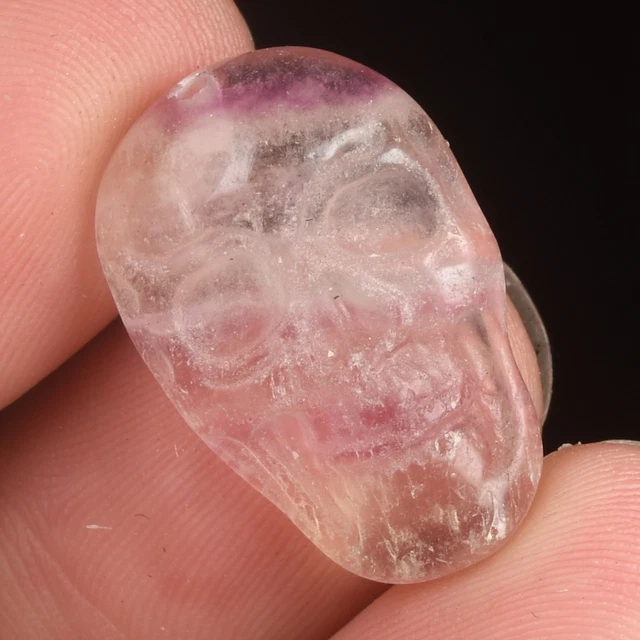 Colgante de cráneo de fluorita natural poder curativo metafísico #35N61 