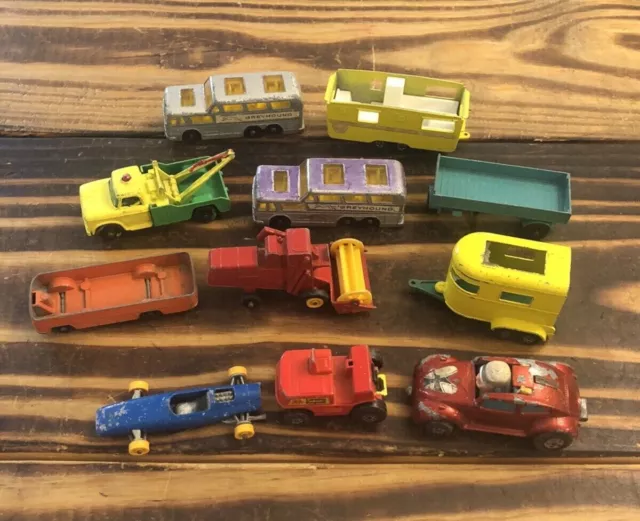 Vintage Matchbox Lesney Cars & Trucks Made in England Lot Of 11