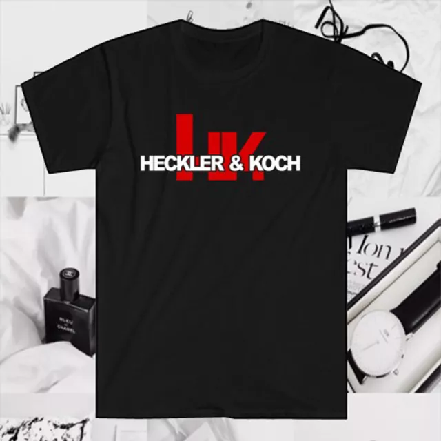 HECKLER & KOCH HK Firearms Guns Logo Men's Black T-Shirt Size S to 5XL ...