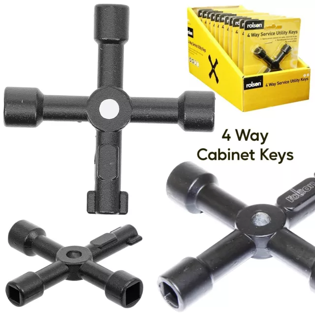 4 in 1 Meter Box Key Gas Key Utility Key for Electric Cabinet Opening Water Tap