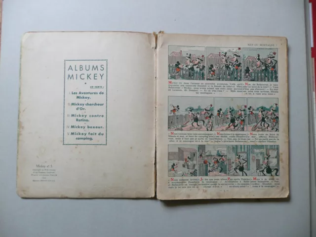 MICKEY FAIT DU CAMPING Edition Originale 1933 WALT DISNEY Hachette 3
