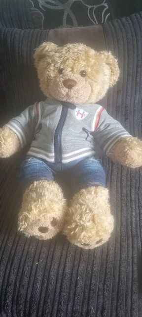 BUILD A BEAR Curly Teddy With Tommy Hilfiger Jacket BNWT 18.00