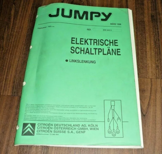 CITROEN JUMPY 1998 Elektrische Schaltpläne WERKSTATT HANDBUCH