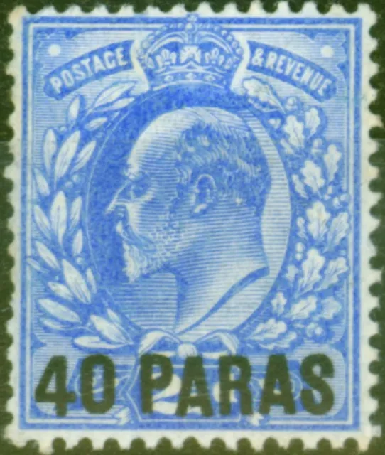 British Levant 1902 40pa on 2 1/2d Ultramarine SG8 Fine Mtd Mint