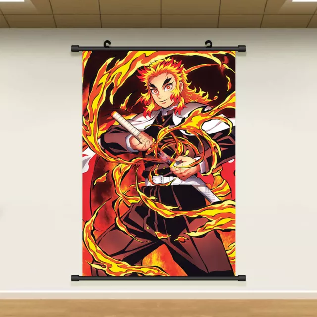 Anime Demon Slayer: Kimetsu no Yaiba Rengoku Kyoujurou HD Wall Scroll Poster Y1