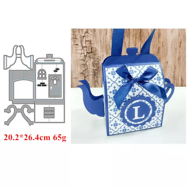 3D Kettle Tea Pot Cup Box Metal Cutting Dies Embossing Die Cut Diy Paper Crafts