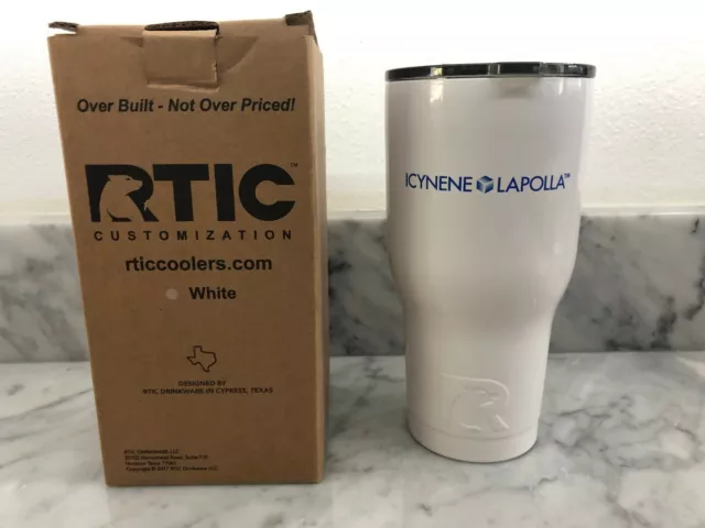 NEW RTIC 30 oz Tumbler Hot Cold Double Wall Vacuum Insulated 30oz WHITE