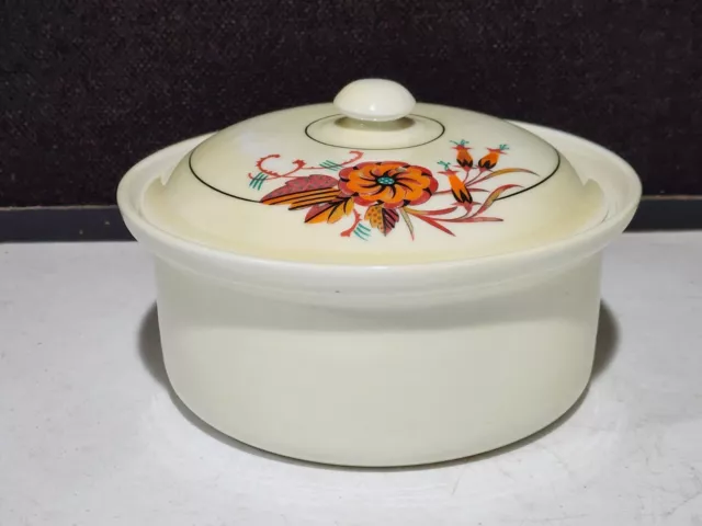 Royal Rochester Fraunfelter China Ohio Covered Casserole Dish RED POPPY