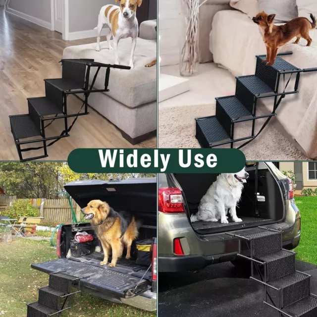 Foldable Folding Pet Dog Car Boot Access Steps Ladder Stairs Strong Lightweight