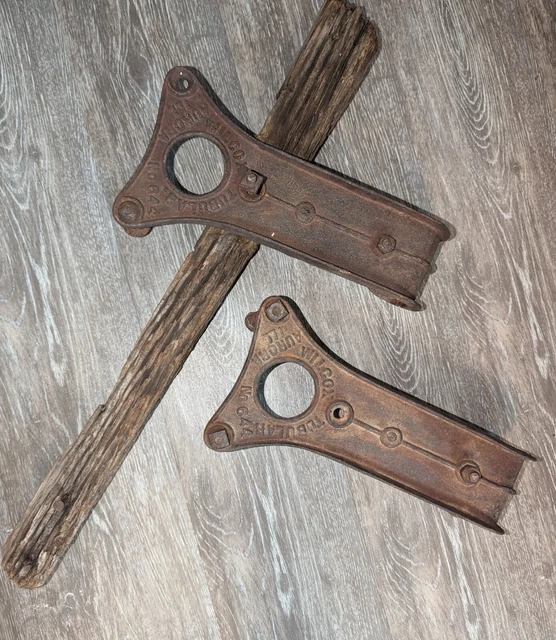 Rare Industrial Large Wilcox Barn Door Roller Hanger Heavy Duty Cast Iron Wilcox