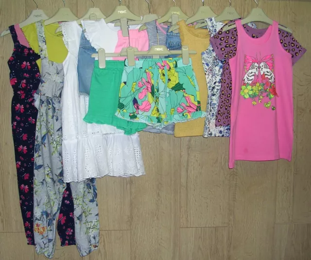 Mainly NEXT Girls Summer Bundle Dress Shorts Tops Dungarees Age 3-4 104cm