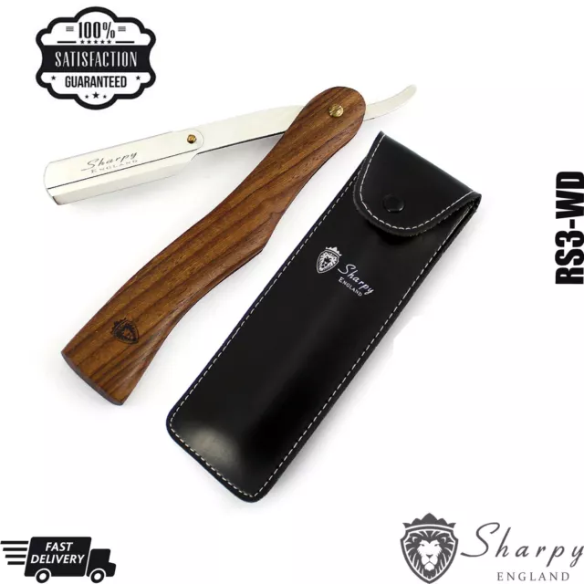 Sharpy Rosa Madera Peluquería Cuchilla de Afeitar Set Completo Con Regalo Gratis