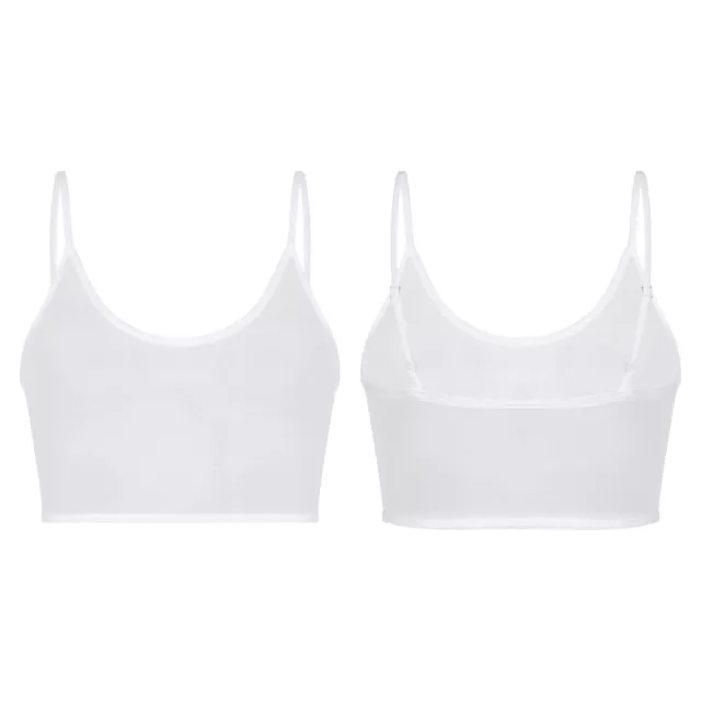 US Women's Sheer Bra Vest Mesh Camisole Crop Top See Through Low-Cut Tank Tops