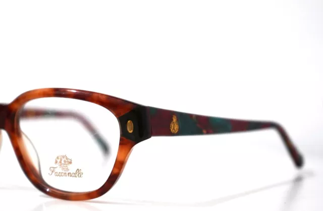 Façonnable Eyeglasses Occhiali Montatura Galet Handmade France NOS+Versace case