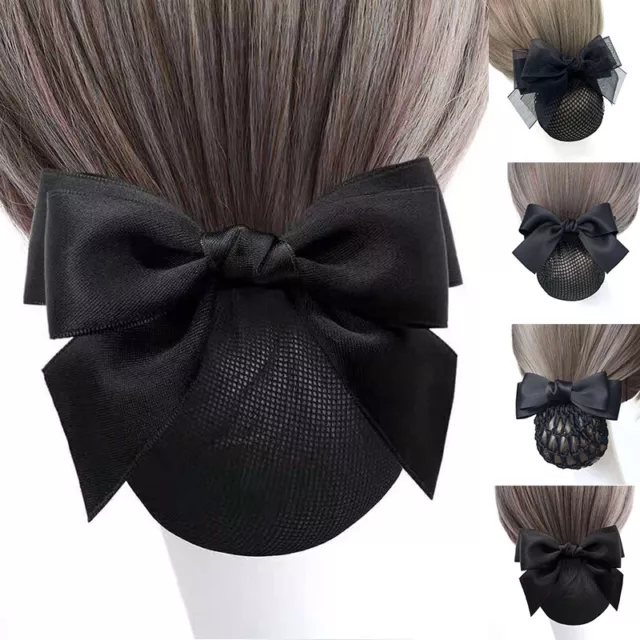 Filet Fil Nœud Femme Cheveux Chignon Housse Écharpe-tube Noeud Barrettes Pince J