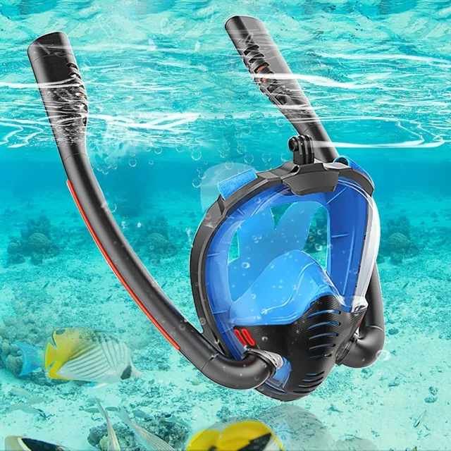 Professional Snorkeling Mask Full Face Snorkel Underwater Scuba Diving Adult Kid