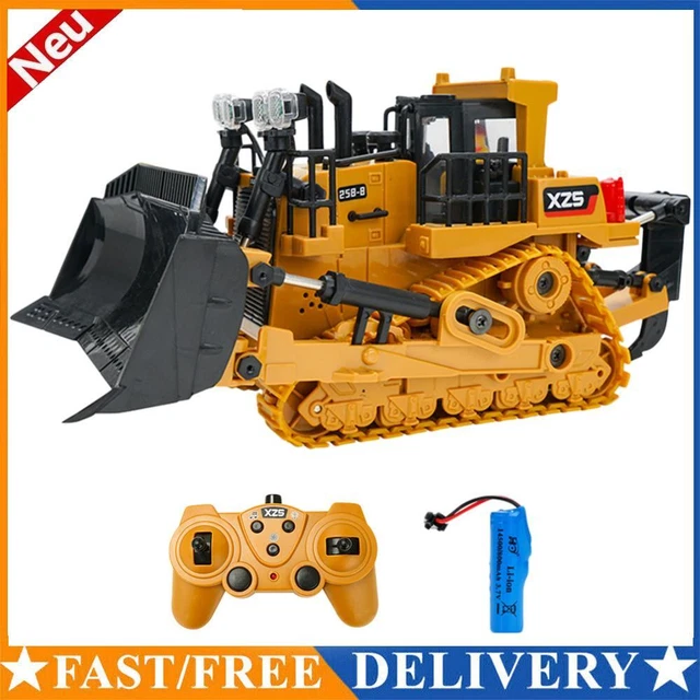1/24 RC Excavator Bulldozer Toys Remote Control Electric Crawler Engineering Car