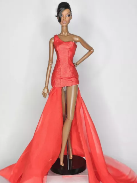Handmade Red Designer Party Dress/Gown Silkstone Barbie Fashion Royalty/IT MIZI