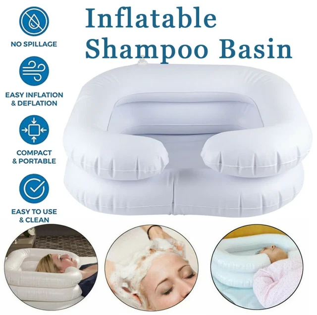 INFLATABLE SHAMPOO BASIN Portable Hair Washing Bowl for Bedridden