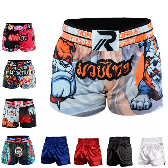 KOYES Kids Muay Thai Shorts MMA Gym Boxing Fighting Kick Martial Arts Gear