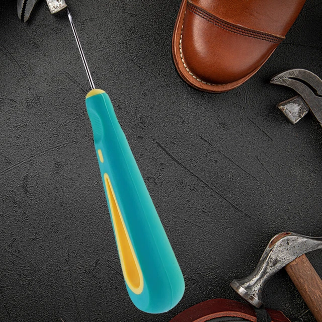 Alène crochet aiguille acier Stitcher trou poinçonnant cuir à coudre poinçon aig