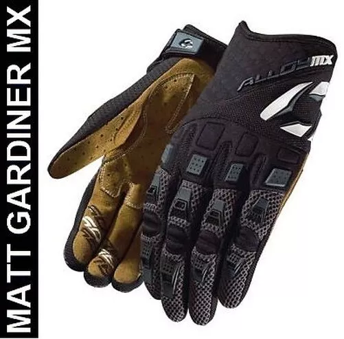 Enfants ALLOY MOTOCROSS Gants MX Enduro 06 Atom Noir Neuf Grand 7 Vélo Enduro