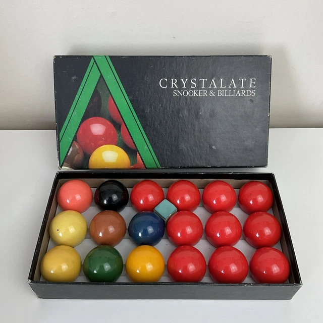 VINTAGE CRYSTALATE SNOOKER & Billiard Balls 47.5mm 1,7/8