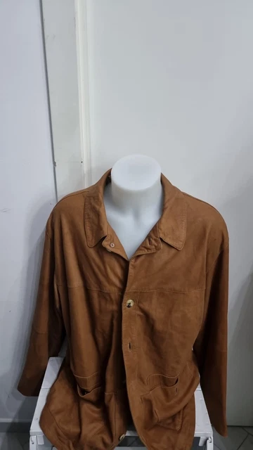 Veste En Cuir Marron Pour Homme - Taille M - Occasion Très Bon état - Réf. CC033