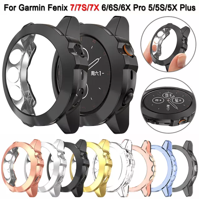 For Garmin Fenix 7 7S 7X 6 6S 6X Pro 5 5S 5X Plus Protector Case Cover TPU Shell