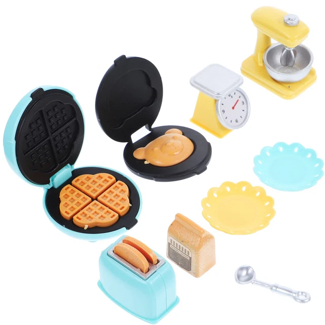 1 Set kids kitchen toy Doll House Prop Mini Realistic Blender Toaster Baking Ki