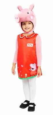 Childs Peppa Pig Plush Head Fancy Costume Dress Girls