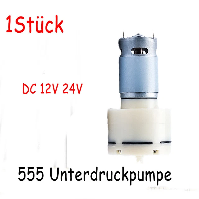 Pompa per vuoto a membrana DC 12V 24V Mini 555 aria pompa di ossigeno pompa a depressione