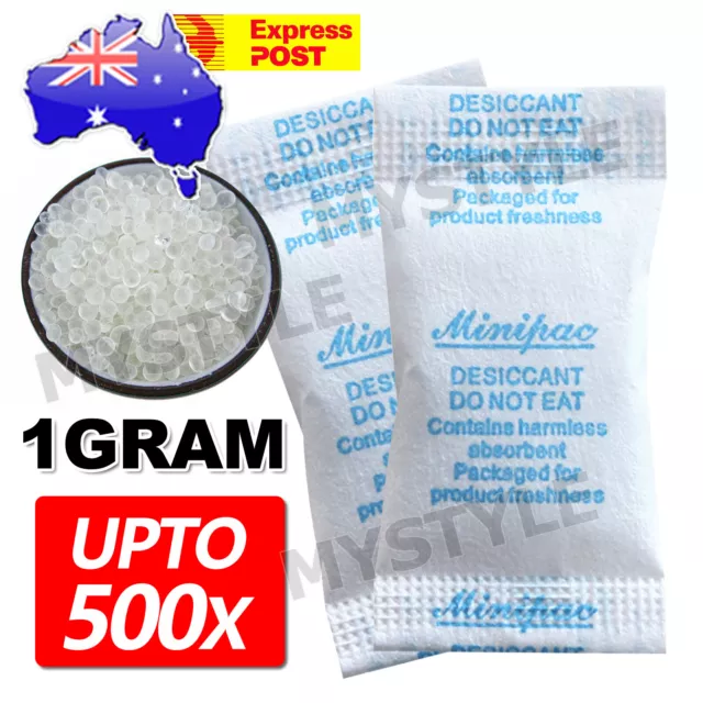 1 gram Silica Gel Packets Moisture Absorber Desiccant Reusable Food Grade Sachet